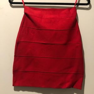 NWOT Red BCBG Power Mini Skirt